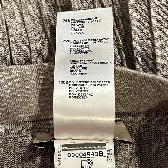 Falconeri Made in Italy Knit Pleated Midi Skirt Pale Gray Silver XS -Small - Picture 8 of 13